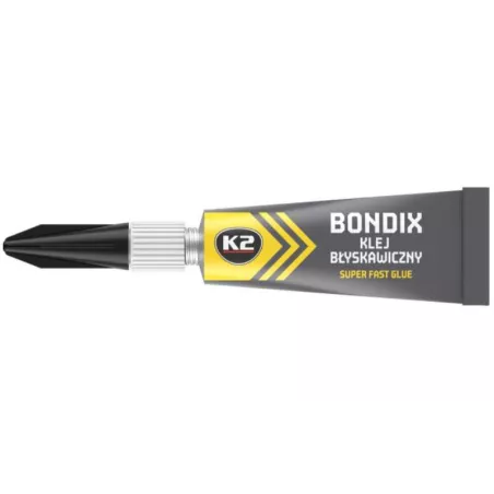 K2 Bondix БЫСТРОСОХНУЩИЙ КЛЕЙ ДЛЯ ПЛАСТИКА, ДЕРЕВА, РЕЗИНЫ, КОЖИ И КЕРАМИКИ 3Г