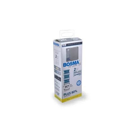 Bosma Ampoules Plus 80% 24V 70W H7 PX26D (2 Pièces)