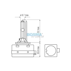 Bosma Xenon Glühlampe D1S 6000k 85V 35W PK32D-2 (2 Stück)