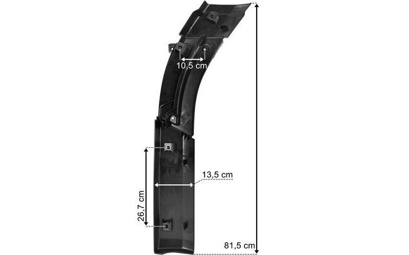 Scania 7 2021- Mudguard Panel Left Rear With Hole For Radar
