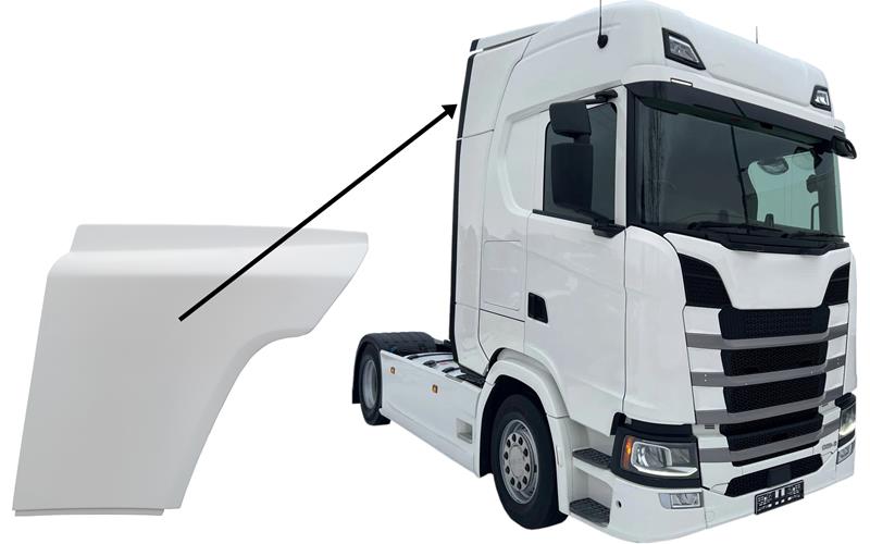 Scania S / R Series (2017-) Upper Cab Rear Spoiler RH
