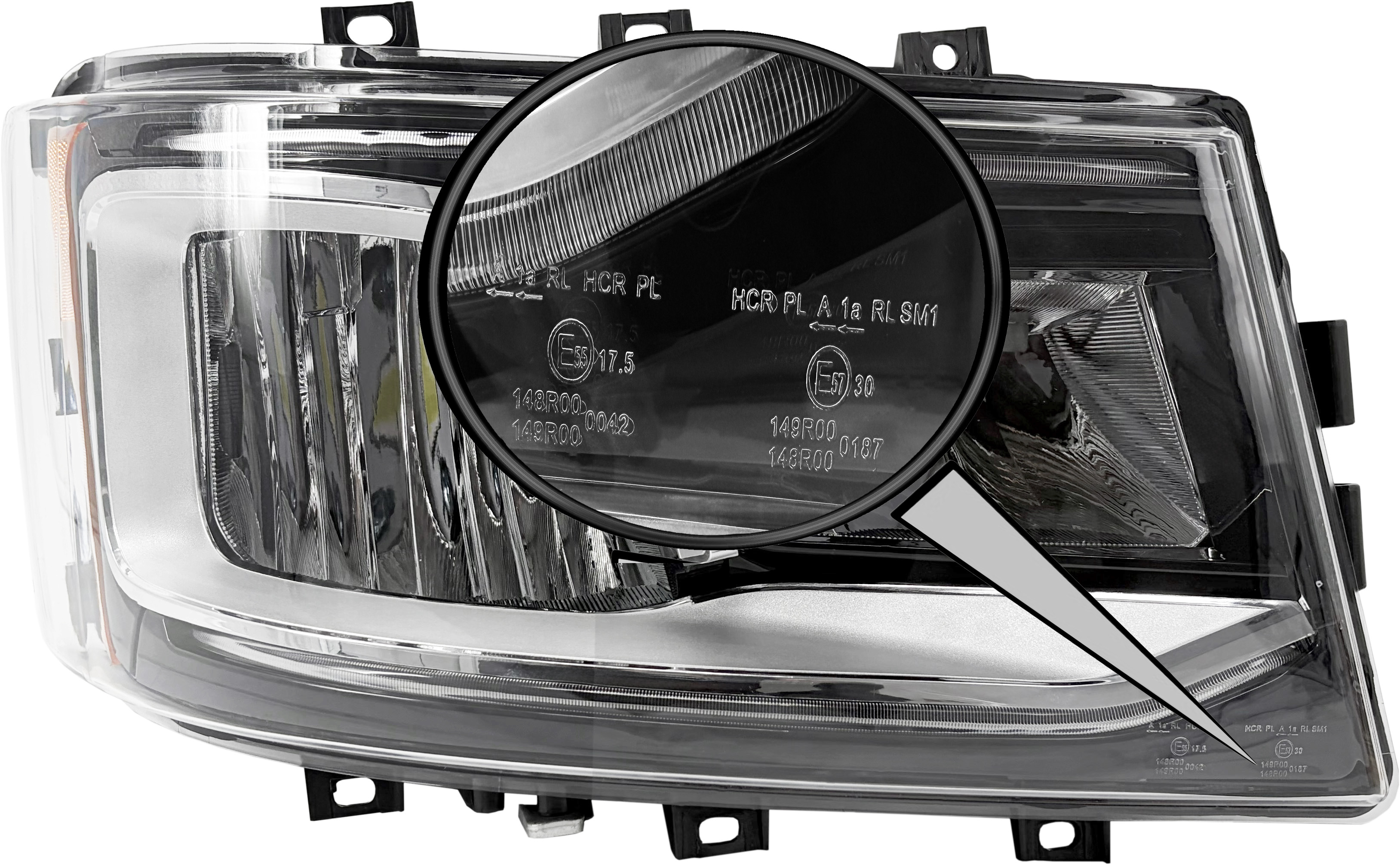 Scania 7 Next Gen Phare Droit Full LED (Réglage Électrique, Avec Module de Commande)