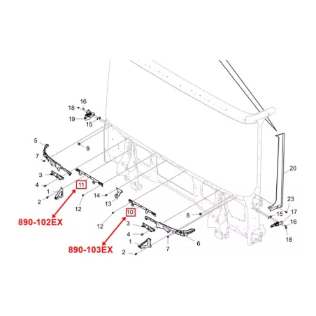 Scania 7 P G R L S (2017-) RH Windscreen Cowl Bracket