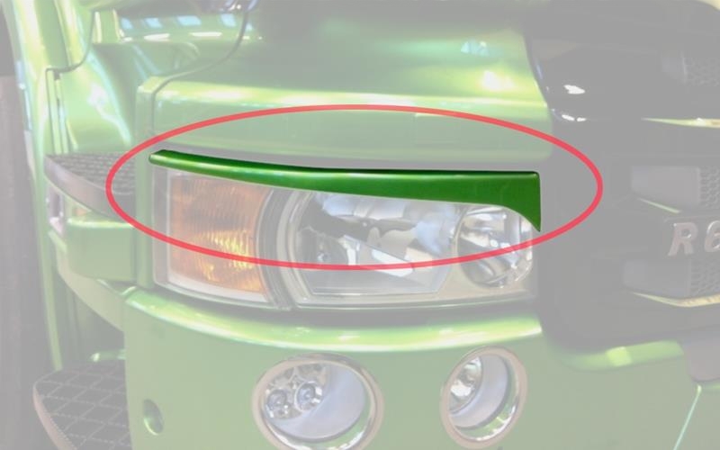 Scania (2010-) Pestañas / Cejas Faro Delantero Izq / Dch (Conjunto Tuning)