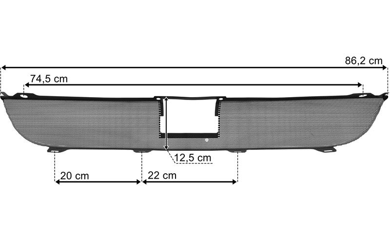 Scania Series 6 (2010-2017) Filet de Pare-chocs Haut Avec Trou