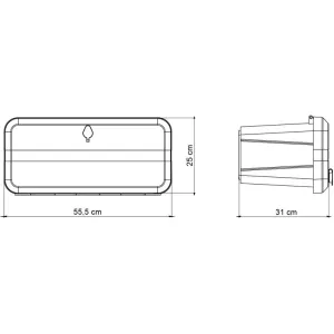 Toolbox Daken Blackit Lite 24L 555x250x310