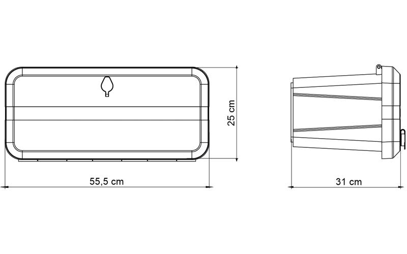 Toolbox Daken Blackit Lite 24L 555x250x310