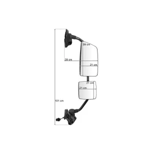 Volvo FMX5 Mirror RH (Heated, Manually Adjustable)