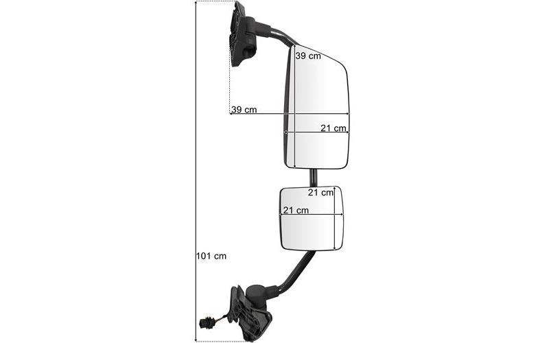 Volvo FMX5 Mirror RH (Heated, Manually Adjustable)