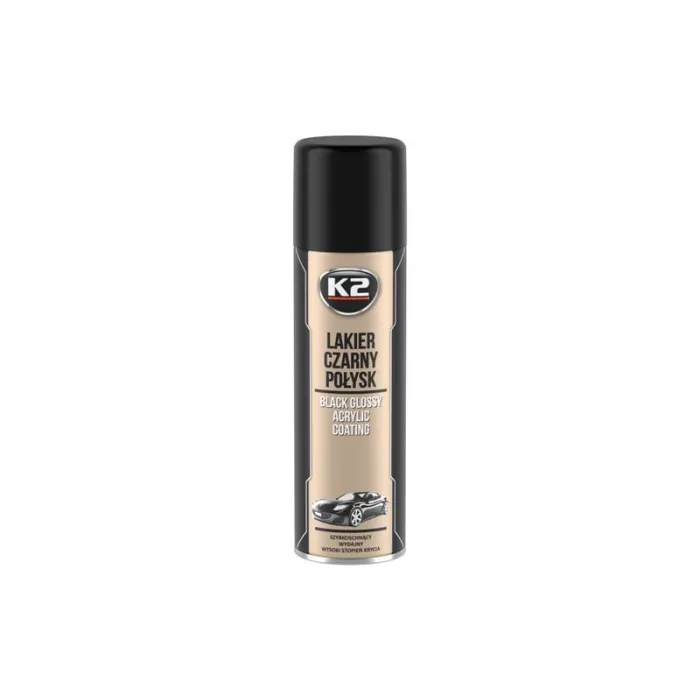 K2 Peinture Acrylique Noire Brillante 500ml