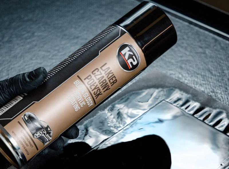 K2 Peinture Acrylique Noire Brillante 500ml