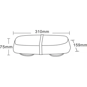 Rampe Lumineuse d'avertissement LED 310x159mm R65 R10