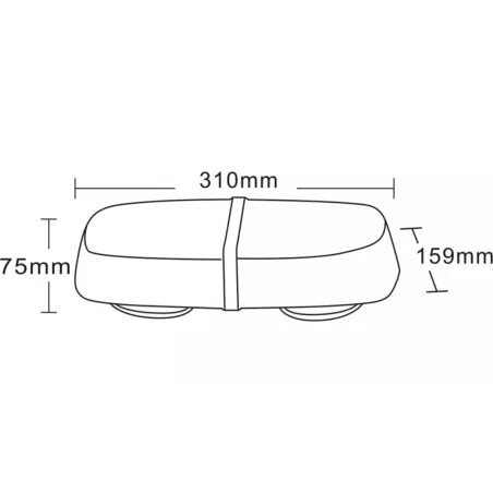 LED Warning Light Bar 310x159mm R65 R10