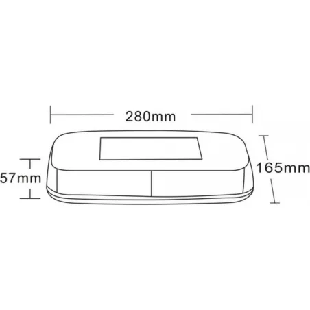 Rampe Lumineuse d'avertissement LED 280x165mm R65 R10