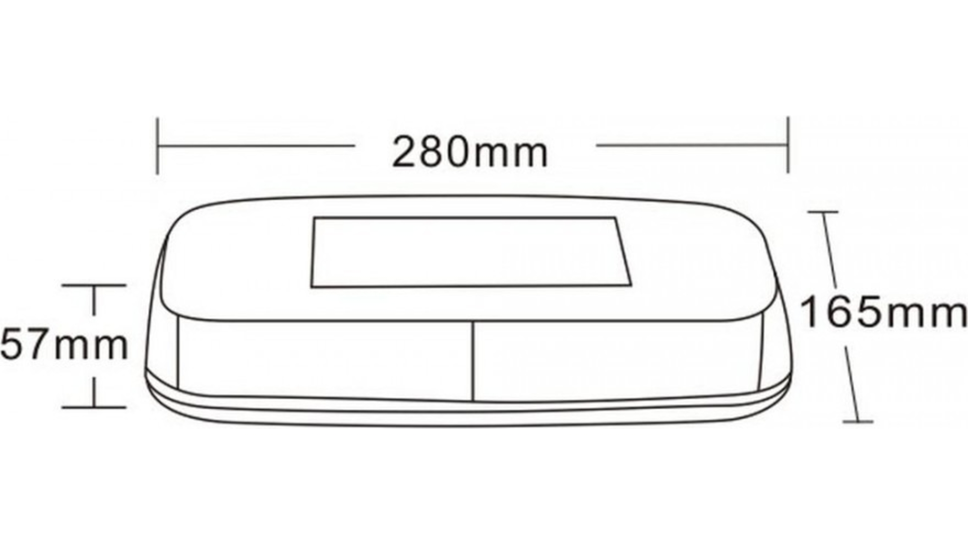 Belka Ostrzegawcza LED 280x165mm R65 R10