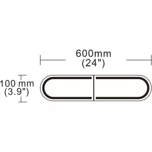 LED Warning Light Bar 600x100mm Magnet 12 / 24V R65 R10 Cigarette Lighter Plug