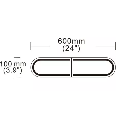 LED Warning Light Bar 600x100mm Magnet 12 / 24V R65 R10 Cigarette Lighter Plug