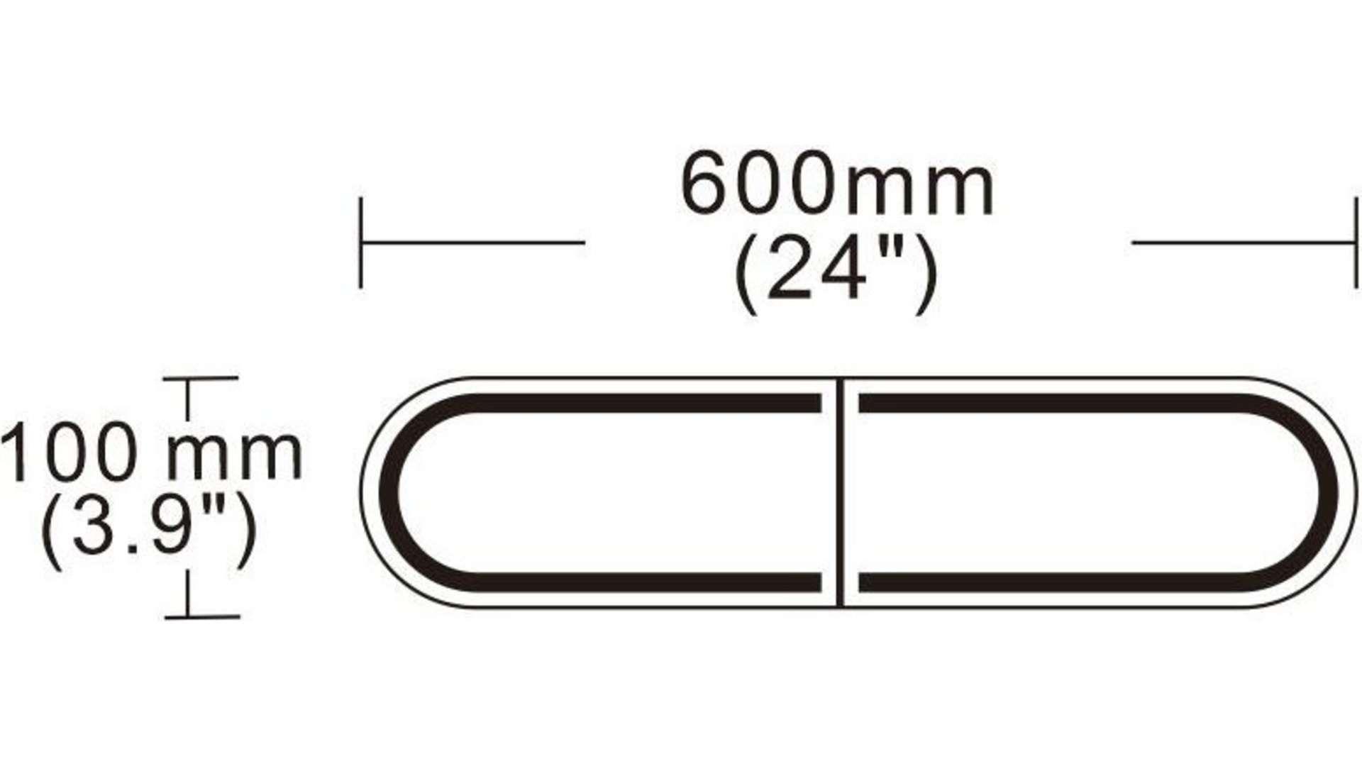 Belka Ostrzegawcza LED 600x100mm Magnes 12 / 24V R65 R10 Wtyk Zapalniczki