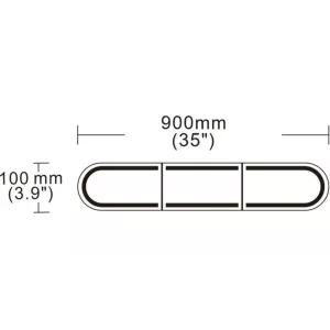 Rampe Lumineuse d'avertissement LED 900x100mm R65 R10