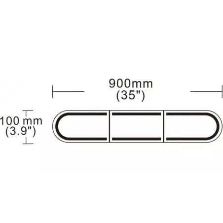 LED Warning Light Bar 900x100mm R65 R10