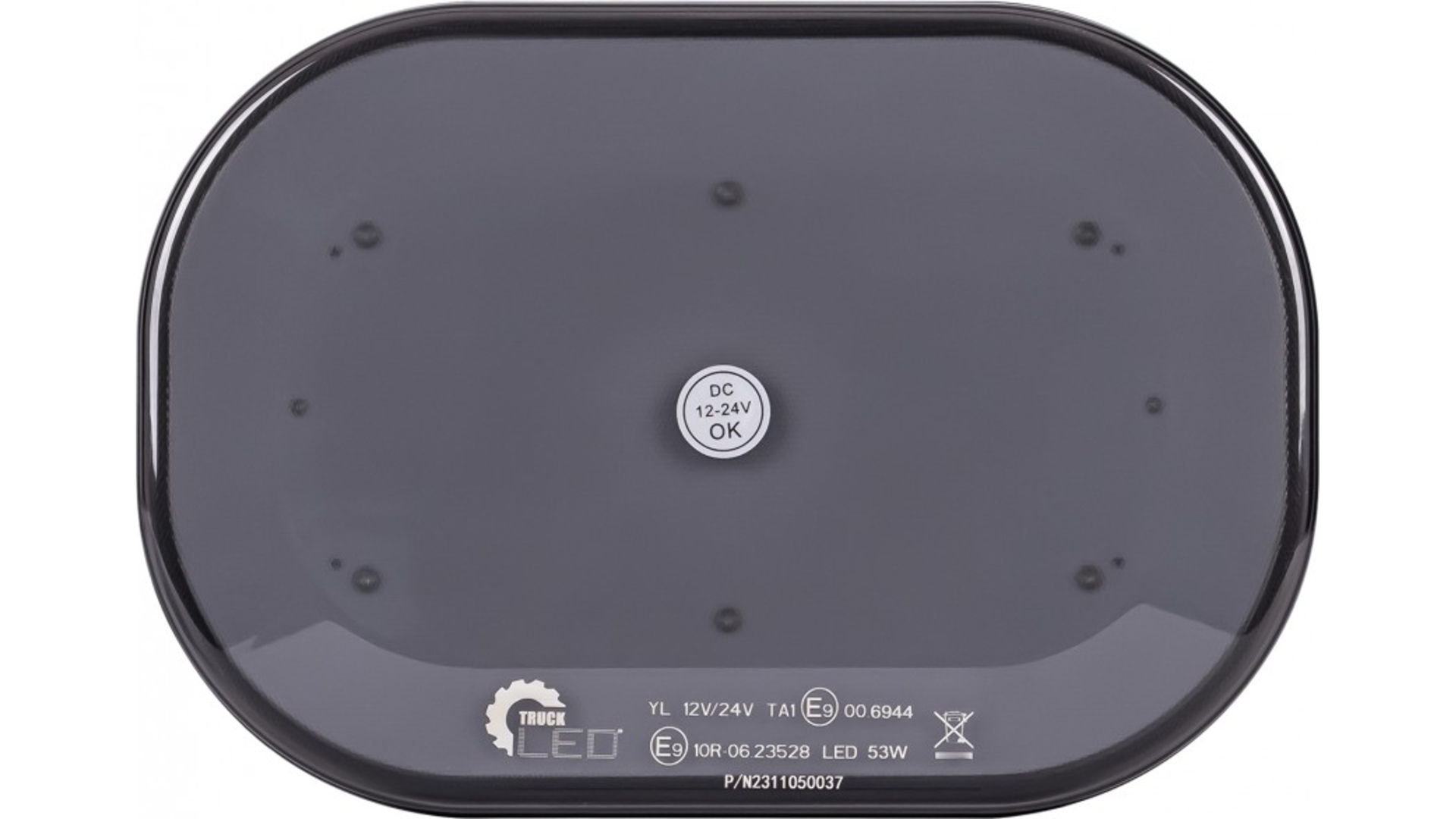 Rampe Lumineuse d'avertissement LED 248x171mm R65 R10 Dark