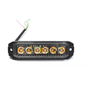 FEU STROBOSCOPIQUE TL 6 x LED 12/24V R10 R65 (JAUNE)