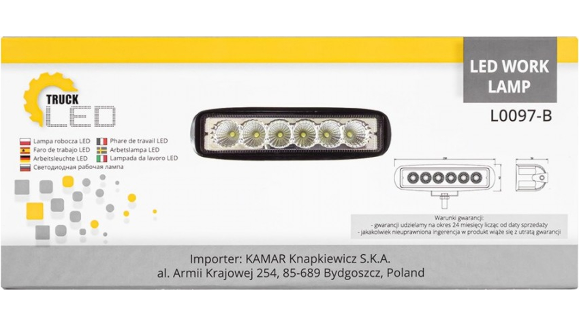 Arbeitsleuchte 6 X LED Flood