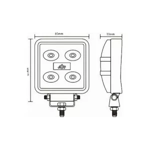 Work Lamp 5 X LED 3W Flood With 2m Cable