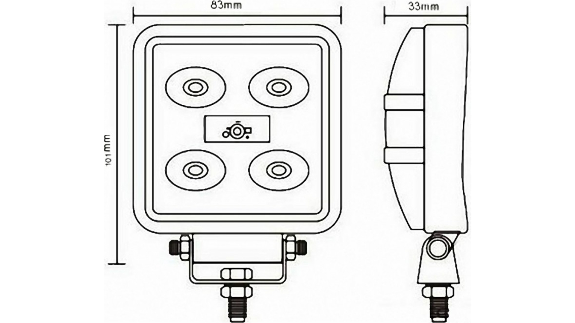 Work Lamp 5 X LED 3W Flood With 2m Cable