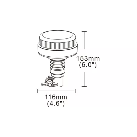 Gyrophare 12 X LED Flex R65 R10, 4 Modes de Clignotement