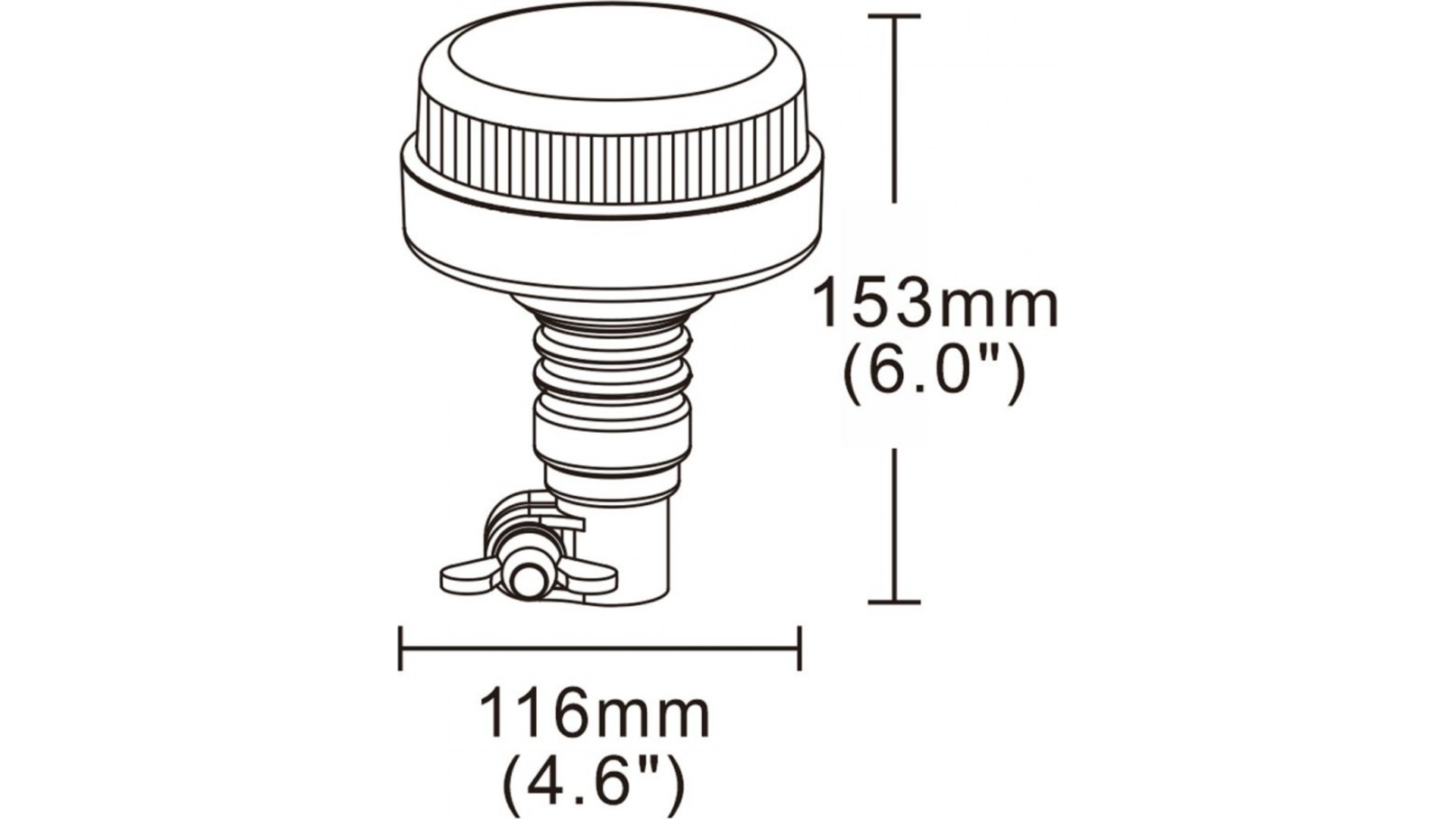 Beacon Lamp 12 X LED Flex R65 R10, 4 Flash Modes