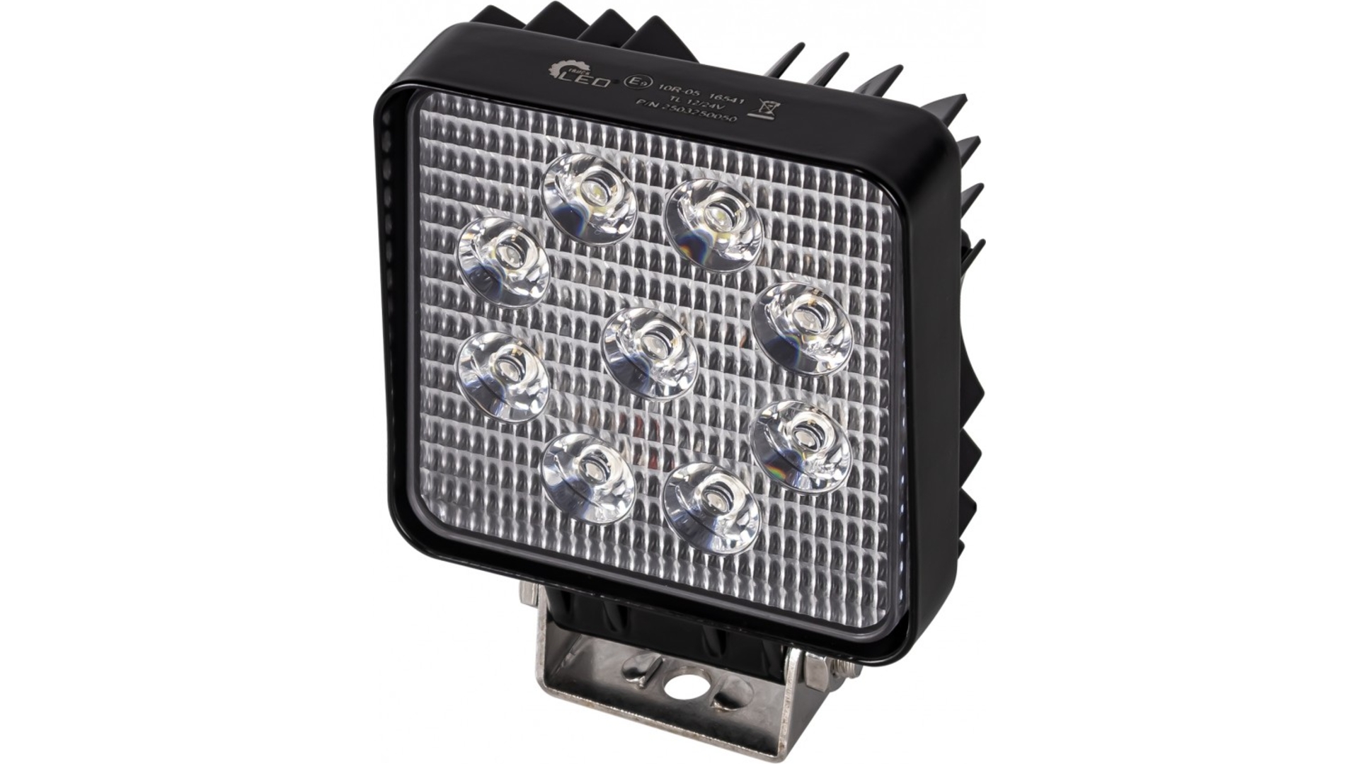 Square Work Lamp 9 X LED With 4m Cable