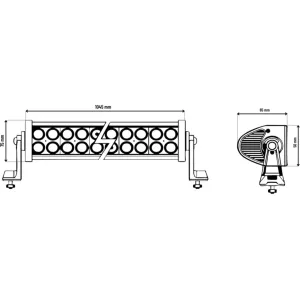 LED Panel 20 X LED + 72 X LED Strip With Dt Connector