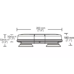 LED Warning Light Bar 200x180mm