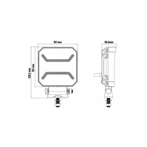 Arbeitsleuchte 10 X LED + 2 X LED-Streifen (Weiss)