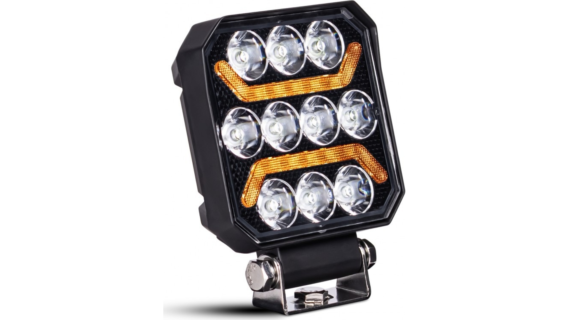 Arbeitsleuchte 10 X LED + 2 X LED-Streifen (Orange)