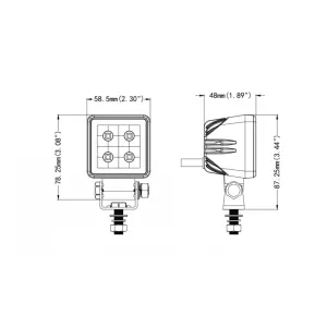 Mini Work Lamp 4 X LED Spot
