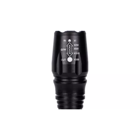 Linterna Táctica LED T6 10W 300lm USB Recargable, 6 Modos de Iluminación