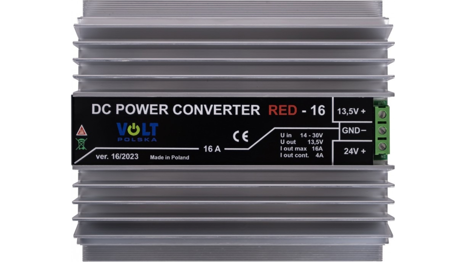 ПОНИЖАЮЩИЙ ПРЕОБРАЗОВАТЕЛЬ НАПРЯЖЕНИЯ 24 / 12V Red-16