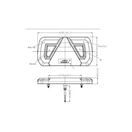 Tail Lamp 32 X LED 12 / 24V With Triangle LH