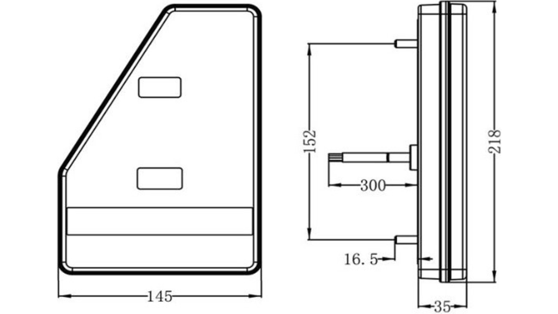 Tail Lamp LED 5-function With Triangle LH