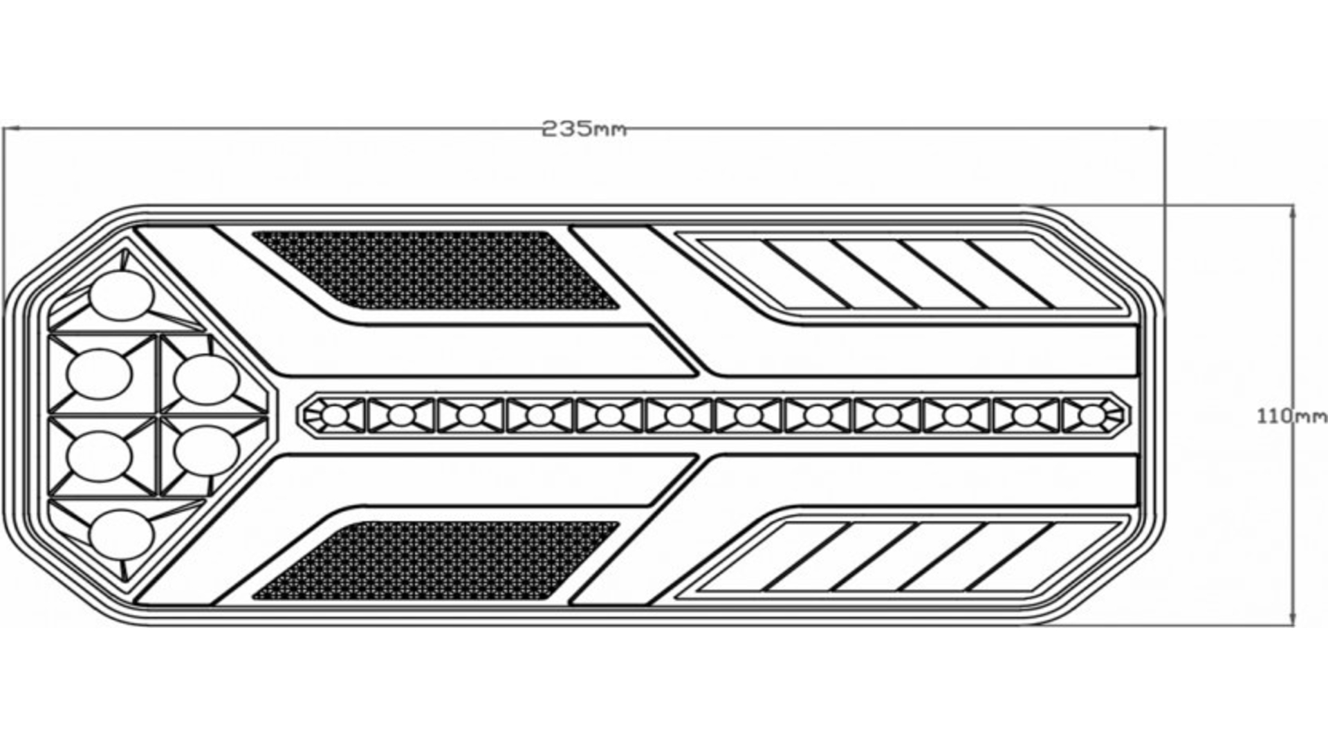 Tail Lamp LED Tl Neon 12 / 24V RH