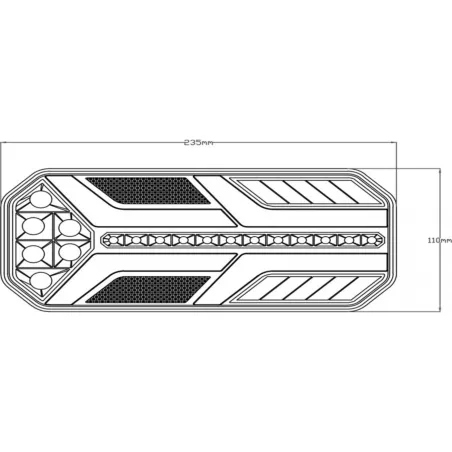 Rückleuchte LED Tl Neon 12 / 24V Links