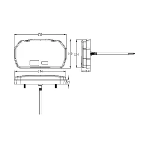 Rückleuchte LED 12 / 24V Mit Dreieck Rechts