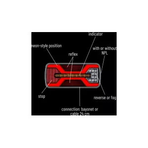 Rückleuchte LED X-Spider 1 Rückfahrleuchte Mit Bajonettanschluss