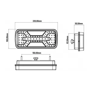 Rückleuchte LED X-Spider 1 Rückfahrleuchte Mit Bajonettanschluss