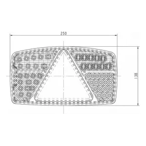 Piloto Trasero 53 X LED con Triángulo Dch