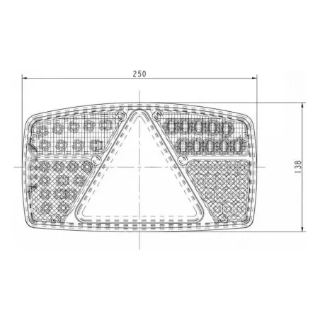 Feu Arrière 53 X LED Avec Triangle Droit