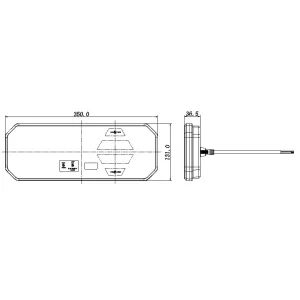 Rückleuchte LED 12 / 24V Mit Reflektor Rechts