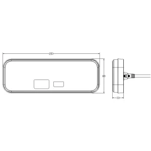 Piloto Trasero LED Rectangular 12 / 24V Dch